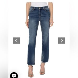 Liverpool Jeans Company Women's Straight Leg Jeans - Medium Blue Wash